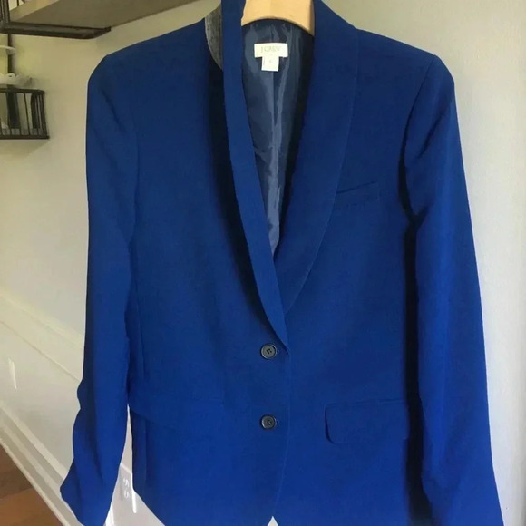 J. Crew Jackets & Blazers - J Crew blazer • NWOT • blue • 6 grey collar detail